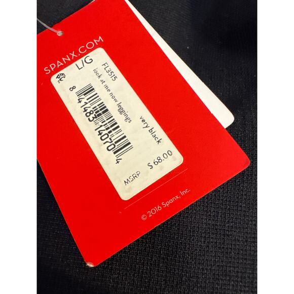Brand New Spanx women's Size Large Black Look At Me Now Leggings Ankle - Picture 6 of 9